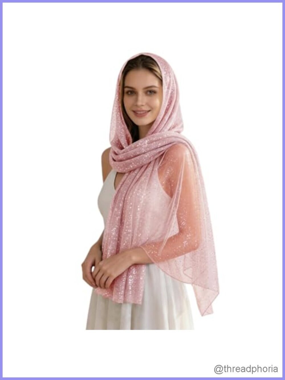Sequin Scarf Sheer Mesh Glitter Shawl Wrap Evening Festival Rave